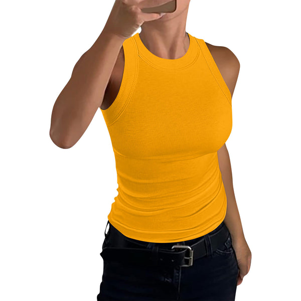 Crewneck Sleeveless Tank Tops