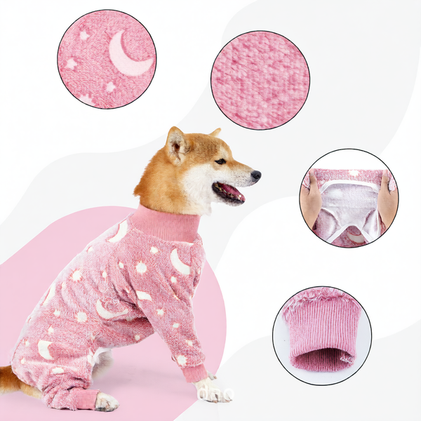 Pajamas with White Bone Patterns