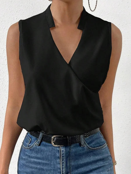 Casual V-Neck Sleeveless Blouse