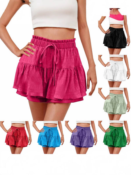 Ruffle Drawstring Shorts