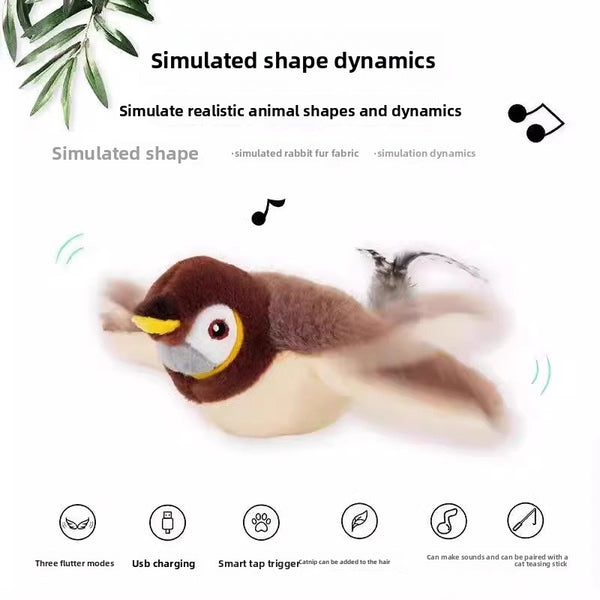 Shaking Sparrow Plush Cat Toy