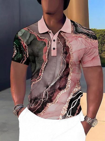 Vibrant 3D Printed Polo Shirts